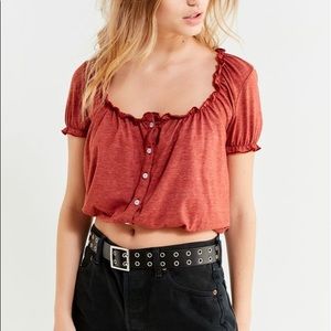 urban outfitters truly madly deeply peasant top